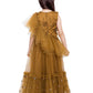 Girls Golden Embellished Sequinned Ready to Wear Lehenga & Blouse With Dupatta - Betty Ethnic India - Saris & Lehengas - Betty Girls Wear Online