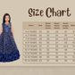 Blue and Gold Toned Embellished Net Gown For Girls - Betty Ethnic India - Gown - Betty Girls Wear Online