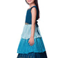 Blue Colour 3 Layered Design Chinon Fabric Ethnic Gown For Girls - Betty Ethnic India - Gown - Betty Girls Wear Online