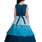 Blue Colour 3 Layered Design Chinon Fabric Ethnic Gown For Girls - Betty Ethnic India - Gown - Betty Girls Wear Online