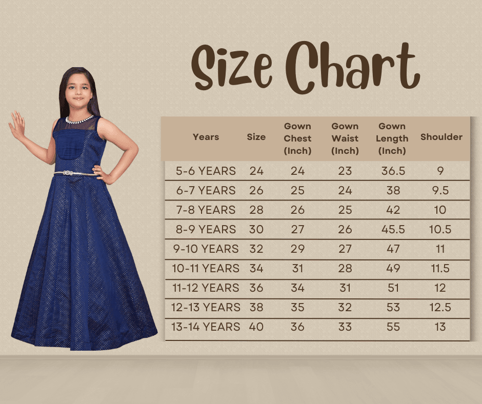 Blue Coloured Georgette Simple Gown For Girls - Betty Ethnic India - Gown - Betty Girls Wear Online