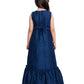 Blue Embellished Hand Work Ethnic Gown For Girls - Betty Ethnic India - Gown - Betty Girls Wear Online
