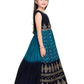 Blue Ethnic Motifs Embroidered Design Chinon Fabric Ethnic Gown For Girls - Betty Ethnic India - Gown - Betty Girls Wear Online