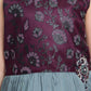 Burgundy Coloured Simple Design Imported Top Fabric Gown For Girls - Betty Ethnic India - Gown - Betty Girls Wear Online