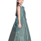 Dark Green Coloured Jacket Styled Gown For Girls - Betty Ethnic India - Gown - Betty Girls Wear Online