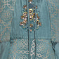 Dark Green Coloured Jacket Styled Gown For Girls - Betty Ethnic India - Gown - Betty Girls Wear Online
