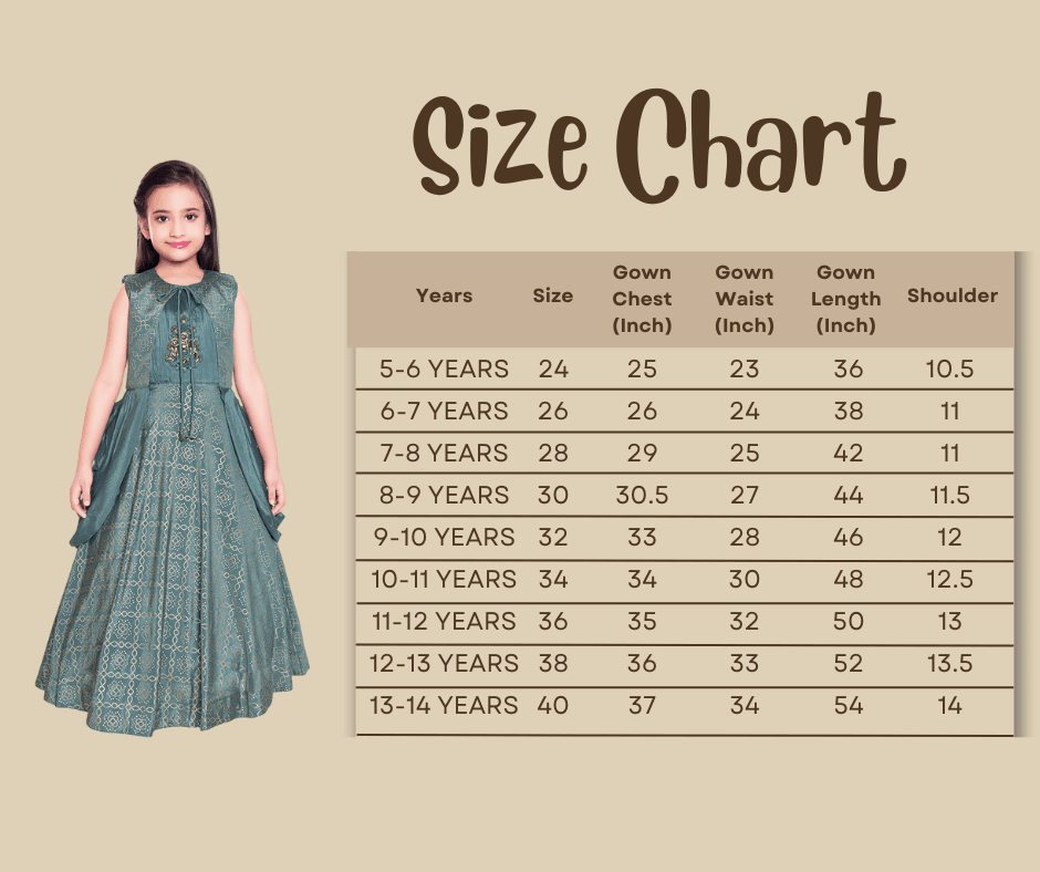 Dark Green Coloured Jacket Styled Gown For Girls - Betty Ethnic India - Gown - Betty Girls Wear Online