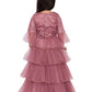Deco Rose Coloured Embroidered Ready to Wear Lehenga Choli For Girls - Betty Ethnic India - Saris & Lehengas - Betty Girls Wear Online