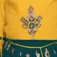 Full Sleeves Choli For Girls With Sequin Detailing Flared Lehenga & Dupatta - Yellow & Green - Betty Ethnic India - Saree & Lehenga - Betty Girls Wear Online