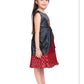 Girls Red & Grey Embroidered Layered Fit & Flare With Jacket Party Wear Frock For Girls - Betty Ethnic India - Frock - Betty Girls Wear Online