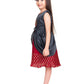 Girls Red & Grey Embroidered Layered Fit & Flare With Jacket Party Wear Frock For Girls - Betty Ethnic India - Frock - Betty Girls Wear Online