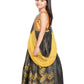 Gold Coloured Dupatta Styled Gown For Girls - Betty Ethnic India - Gown - Betty Girls Wear Online