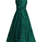 Green & Gold Toned Printed Panelled Simple Design Raw Silk Gown For Girls - Betty Ethnic India - Gown - Betty Girls Wear Online