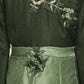 Green Floral Jacquard Simple Gown For Girls - Betty Ethnic India - Gown - Betty Girls Wear Online
