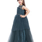 Grey Coloured Imported Net Party Wear Gown For Girls - Betty Ethnic India - Gown - Betty Girls Wear Online