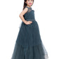 Grey Coloured Imported Net Party Wear Gown For Girls - Betty Ethnic India - Gown - Betty Girls Wear Online