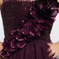 Wine Coloured Big Flower Pattern Gown For Girls - Betty Ethnic India - Gown - Betty Girls Wear Online