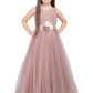 Orchid Coloured Simple Imported Net Gown For Girls - Betty Ethnic India - Gown - Betty Girls Wear Online