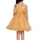 Lemon & Green Floral Embroidered Imported Net Party Wear Frock For Girls - Betty Ethnic India - Frock - Betty Girls Wear Online