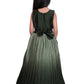 Mahendi Coloured Embellished Jacket Styled Chinon Gown For Girls - Betty Ethnic India - Gown - Betty Girls Wear Online