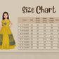 Mustard and Green Ethnic Motifs Embellished Georgette Jacket Styled Gown For Girls - Betty Ethnic India - Gown - Betty Girls Wear Online