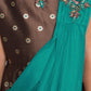 Mustard Yellow & Brown Embellished Broket Gown With Dupatta Style Gown For Girls - Betty Ethnic India - Gown - Betty Girls Wear Online