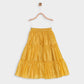 Mustard Yellow & Brown Embellished Ready To Wear Lehenga & Choli For Girls - Betty Ethnic India - Saris & Lehengas - Betty Girls Wear Online