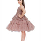 Orchid Coloured Imported Net Peplum Styled Party Wear Frock For Girls - Betty Ethnic India - Frock - Betty Girls Wear Online