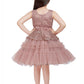 Orchid Coloured Imported Net Peplum Styled Party Wear Frock For Girls - Betty Ethnic India - Frock - Betty Girls Wear Online