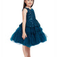Orchid Coloured Imported Net Peplum Styled Party Wear Frock For Girls - Betty Ethnic India - Frock - Betty Girls Wear Online
