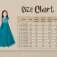 Peacock Blue Embellished Net Gown For Girls - Betty Ethnic India - Gown - Betty Girls Wear Online