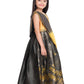 Pink & Gold Coloured Sleeveless Embellished Yoke Party Gown For Girls With Dupatta - Betty Ethnic India - Gown - Betty Girls Wear Online