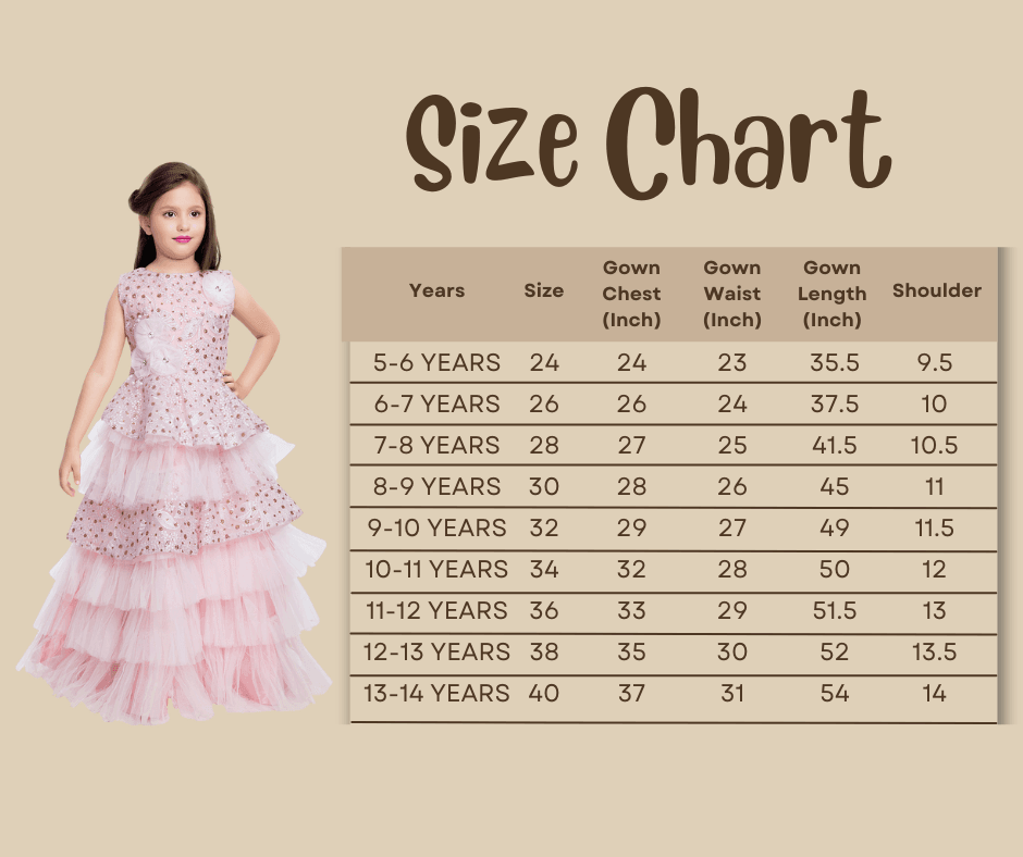 Pink Coloured Imported Fabric Layered Styled Gown For Girls - Betty Ethnic India - Gown - Betty Girls Wear Online