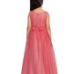 Pink Coloured Net Simple Design Gown For Girls - Betty Ethnic India - Gown - Betty Girls Wear Online