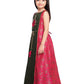 Pink Floral Jacket Styled Gown For Girls - Betty Ethnic India - Gown - Betty Girls Wear Online