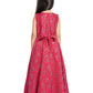 Pink Floral Jacket Styled Gown For Girls - Betty Ethnic India - Gown - Betty Girls Wear Online