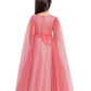 Pink Floral Two Sided Sleeve Design Style Gown For Girls - Betty Ethnic India - Gown - Betty Girls Wear Online