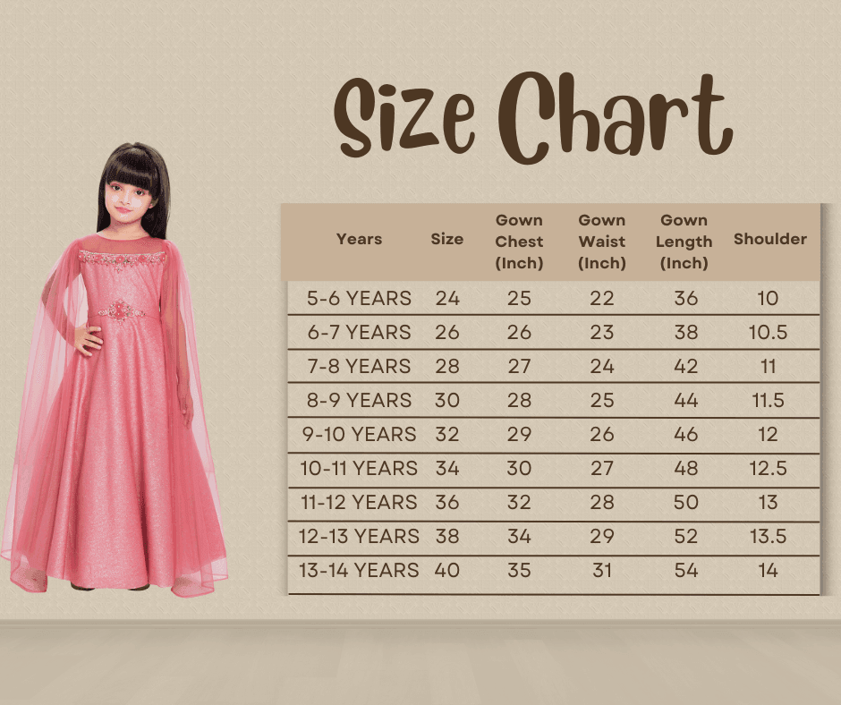 Pink Floral Two Sided Sleeve Design Style Gown For Girls - Betty Ethnic India - Gown - Betty Girls Wear Online
