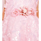 Pink Imported Net Double Sided Sleeve Pattern Party Wear Frock For Girls - Betty Ethnic India - Frock - Betty Girls Wear Online