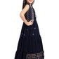 Navy Blue Coloured Gown With Jacket Heavy Embroidery Fabric For Girls - Betty Ethnic India - Gown - Betty Girls Wear Online