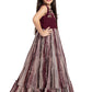 Burgundy Coloured Ruffle Style One Sided Sleeves Gown For Girls - Betty Ethnic India - Gown - Betty Girls Wear Online