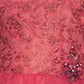 Rose Pink Coloured Embellished Layered Design Net Gown For Girls - Betty Ethnic India - Gown - Betty Girls Wear Online