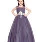 Lilac Coloured Simple Imported Net Gown For Girls - Betty Ethnic India - Gown - Betty Girls Wear Online
