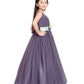 Lilac Coloured Simple Imported Net Gown For Girls - Betty Ethnic India - Gown - Betty Girls Wear Online