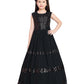 Black Coloured Sequined Georgette Gown For Girls - Betty Ethnic India - Gown - Betty Girls Wear Online