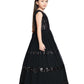 Black Coloured Sequined Georgette Gown For Girls - Betty Ethnic India - Gown - Betty Girls Wear Online