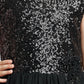 Black Coloured Sequined Georgette Gown For Girls - Betty Ethnic India - Gown - Betty Girls Wear Online