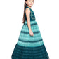 Blue Coloured Ethnic Gown Maxi Dress Chinon Fabric Gown For Girls - Betty Ethnic India - Gown - Betty Girls Wear Online