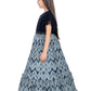 Navy Blue Coloured Sleeve Styled Gown For Girls - Betty Ethnic India - Gown - Betty Girls Wear Online