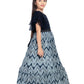 Navy Blue Coloured Sleeve Styled Gown For Girls - Betty Ethnic India - Gown - Betty Girls Wear Online